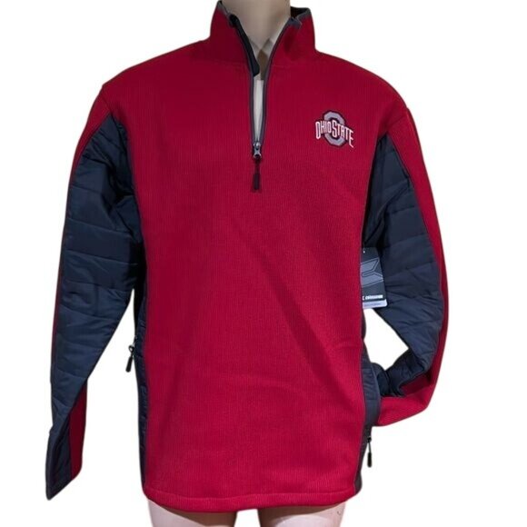 Ohio Buckeyes Performance Quarter Zip Jacket Mens Large  New Colosseum - Picture 1 of 6